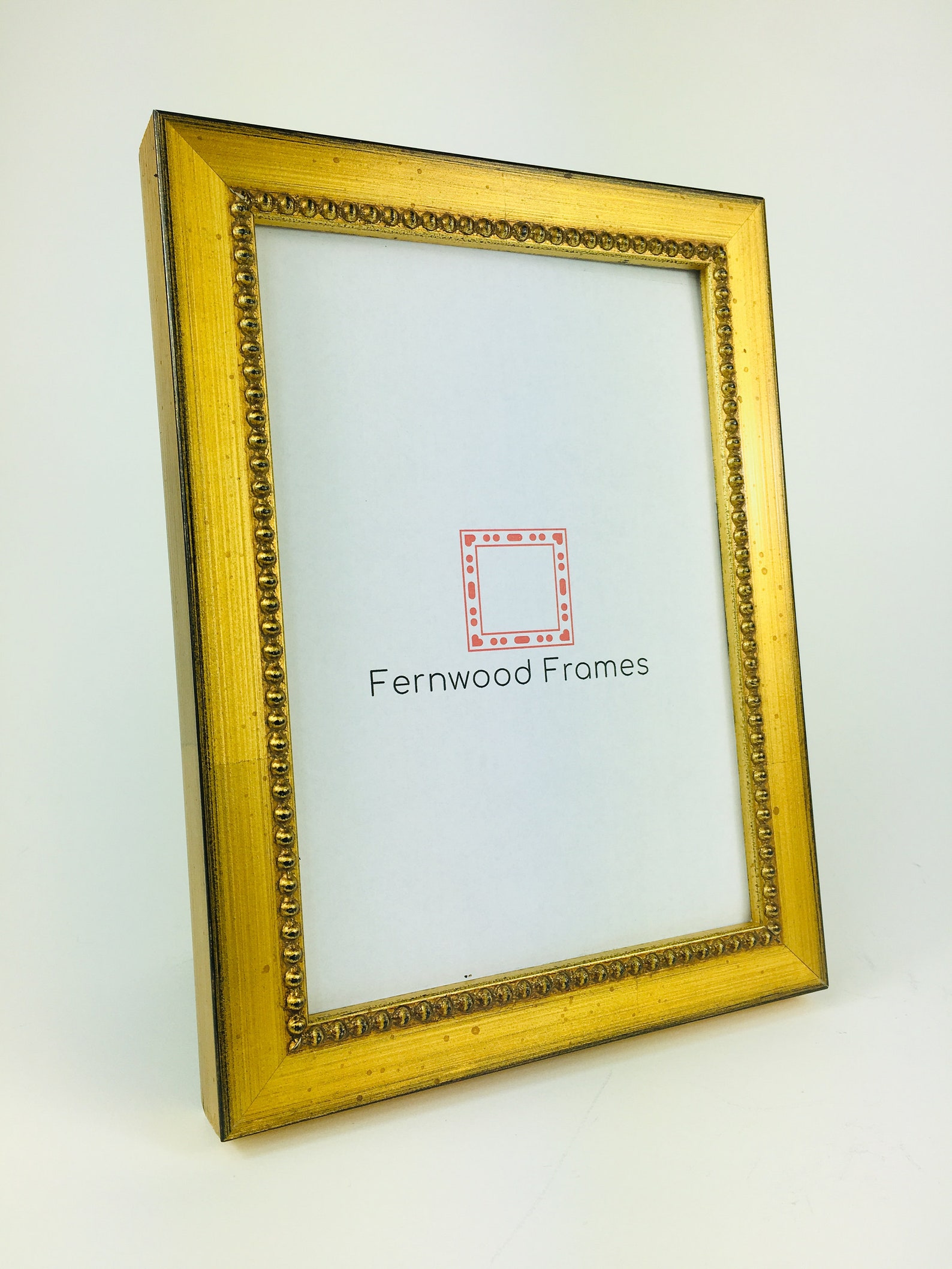 Picture Frame Gold with Bead Distressed gold photo frame Etsy