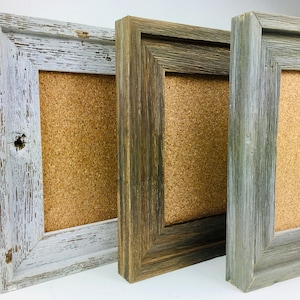 Farmhouse Distressed Cork Board, Rustic Bulletin Boards, Barn Wood Frame, Rustic Picture Frame, 5x7, 8x10, 16x20