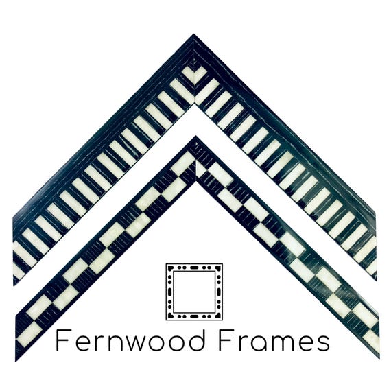 Black and White Checkered Glossy Picture Frames 4x6 5x7 8x10 11x14 Solid Wood Picture Frame