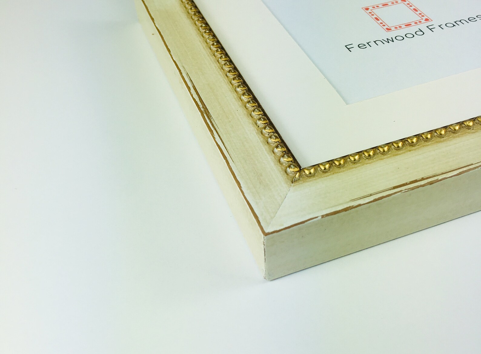 Gold Beaded Rustic Picture Frame With Single Opening White Etsy