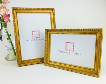 Gold Ornate Picture Frame: Solid Wood Photo Frame (4x6, 5x7, 8x10, 8.5x11)