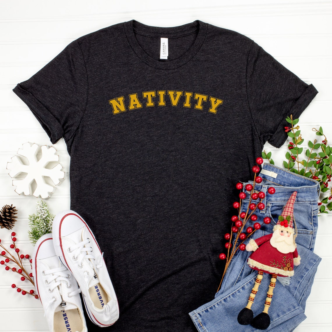 Nativity Tshirt Nativity Scene Christmas Shirt Christmas Etsy