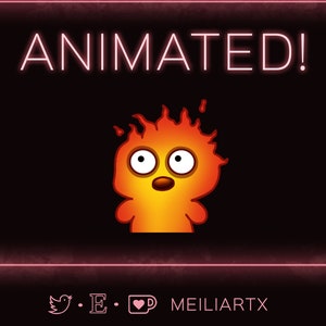 ANIMATED EMOTE Cute Flame Ghost Wiggle // Twitch - Discord - Stream!
