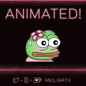 ANIMIERTES EMOTE Pink Pepe Monka Frog Meme // Twitch - Discord - Stream!