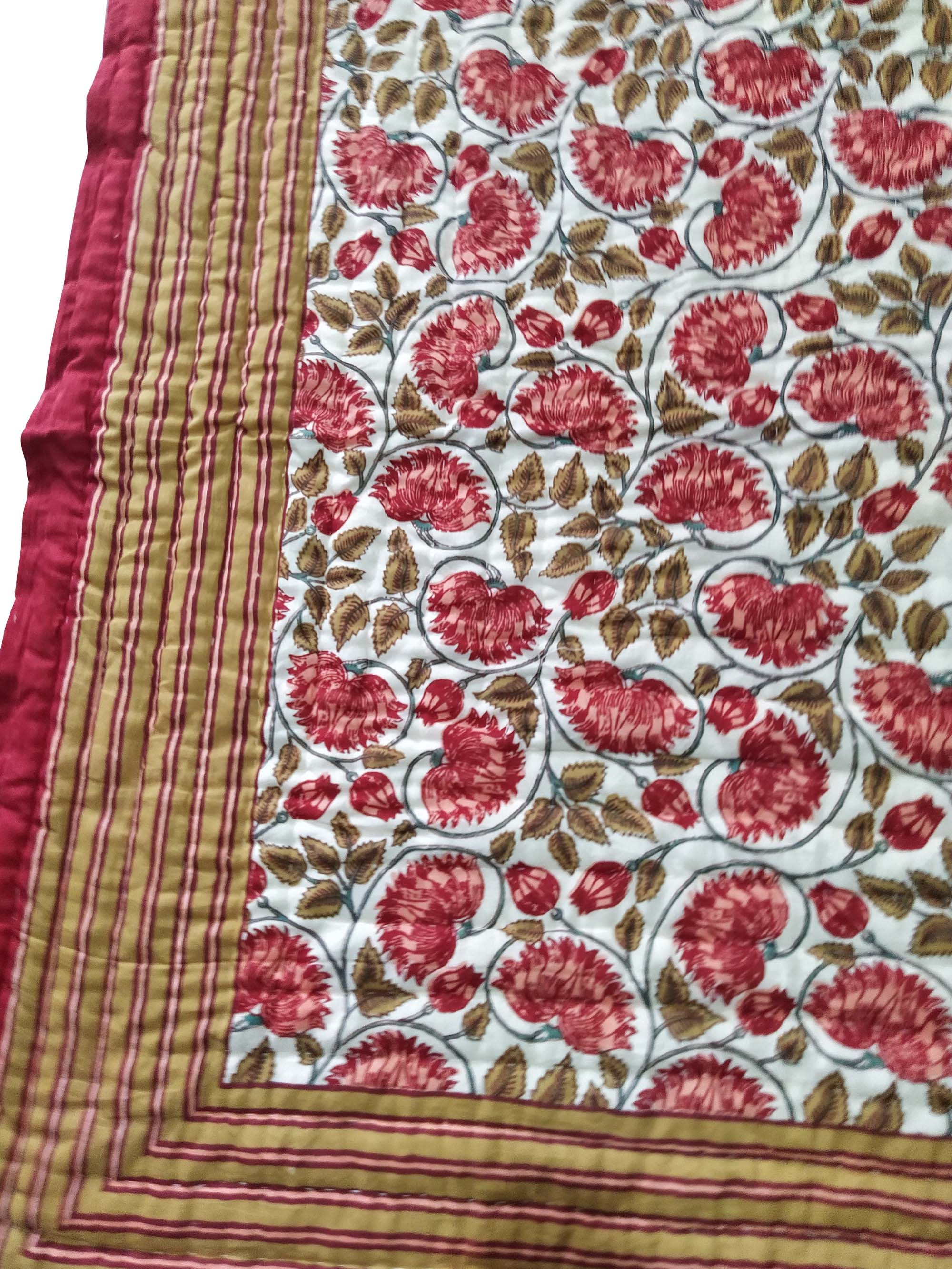Reversible Razai Quilt Soft Cotton Quilt Jaipuri Quilt Block Etsy