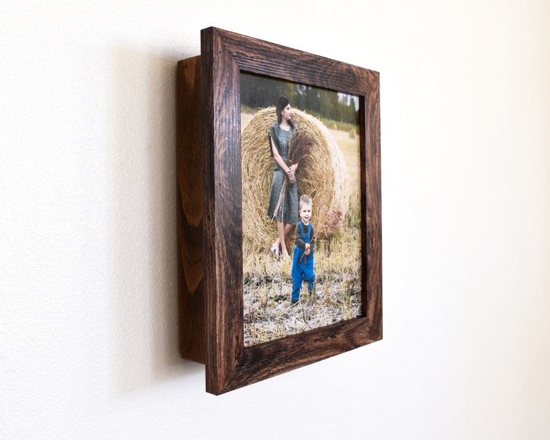 Concealment Picture Frame, 8x10 or 5x7 Hidden Gun Storage, Wooden Wall Hanging Gun Case, Concealment Furniture, Hidden Compartment Lock Box image 3