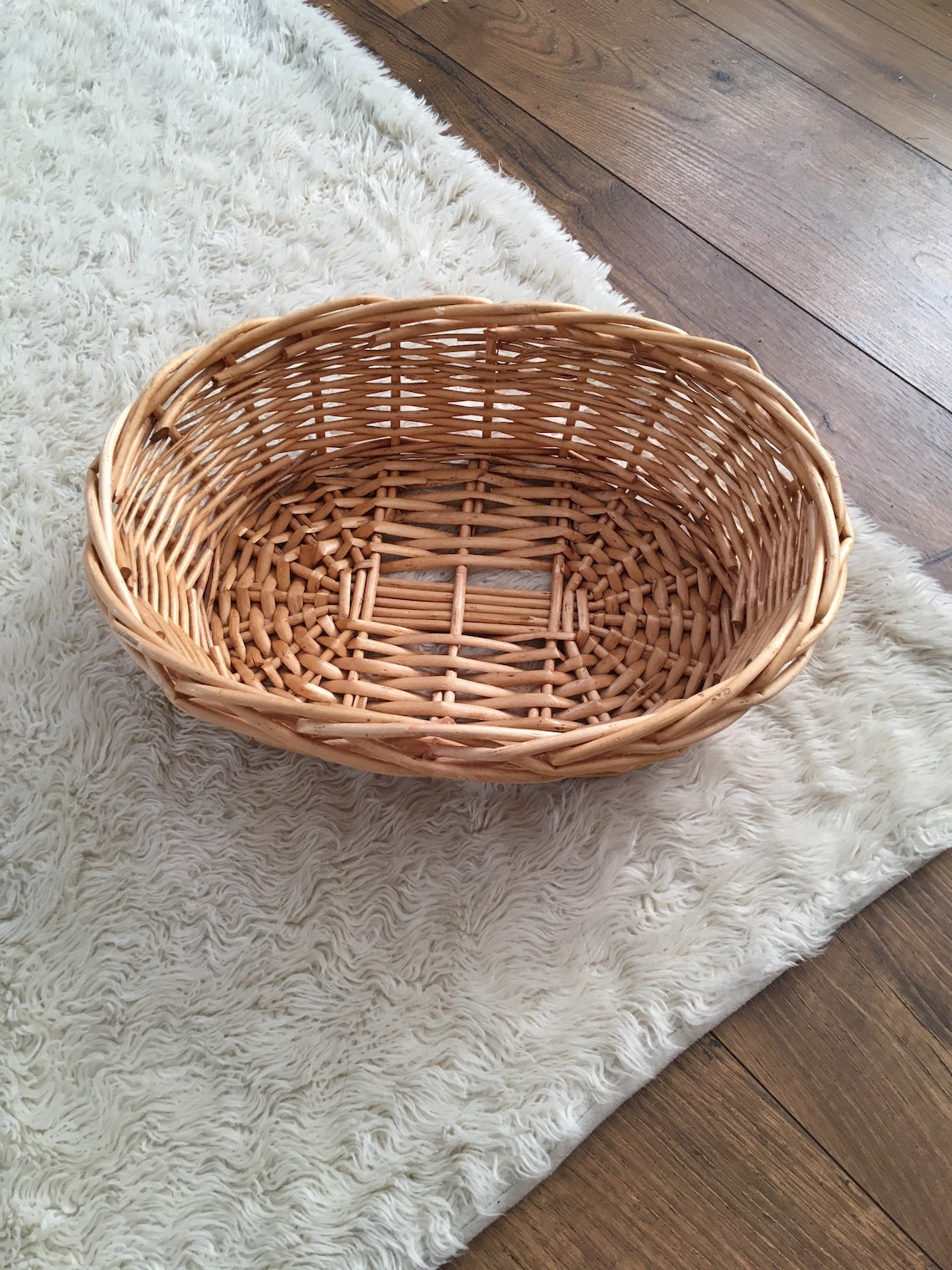 Wicker Oval Basket Oval Rattan Basket Oval Basket Wicker Etsy
