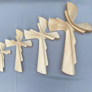 Wooden Crucifix, Carved Cross for Wall, Decorative Cross, Hanging Cross Wall, Handmade Religious Wood Cross