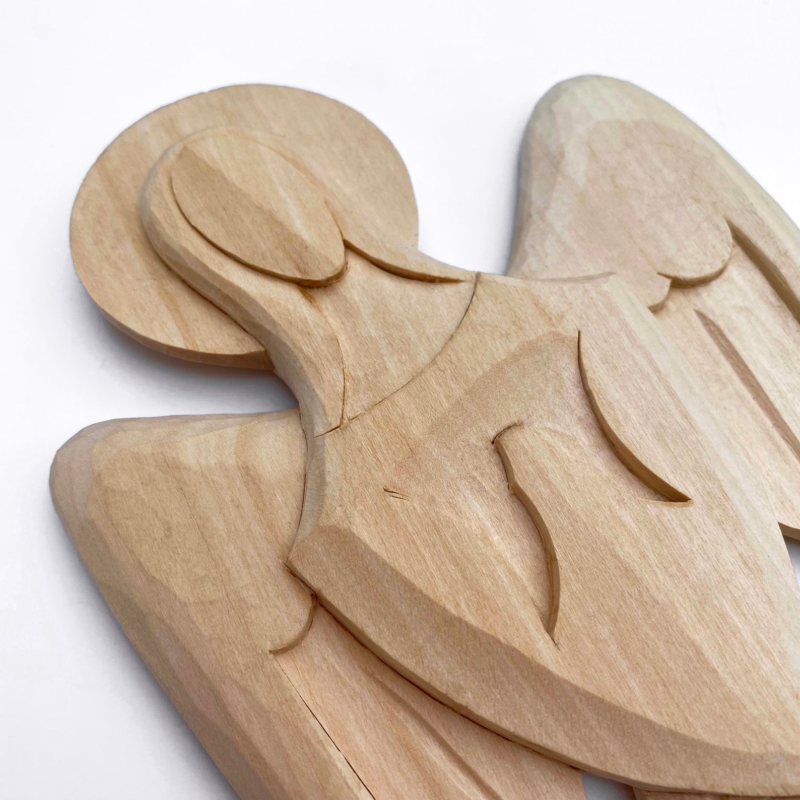 Wooden Wall Angel Carved Angel Farmhouse Angel Hanging Etsy