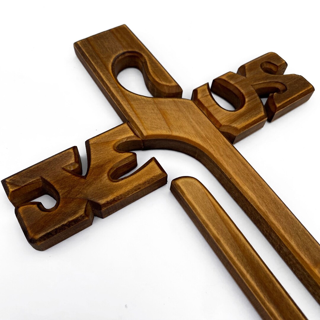 Wooden Wall Cross Sign, Large Wall Cross, Decorative Crucifix for Home ...