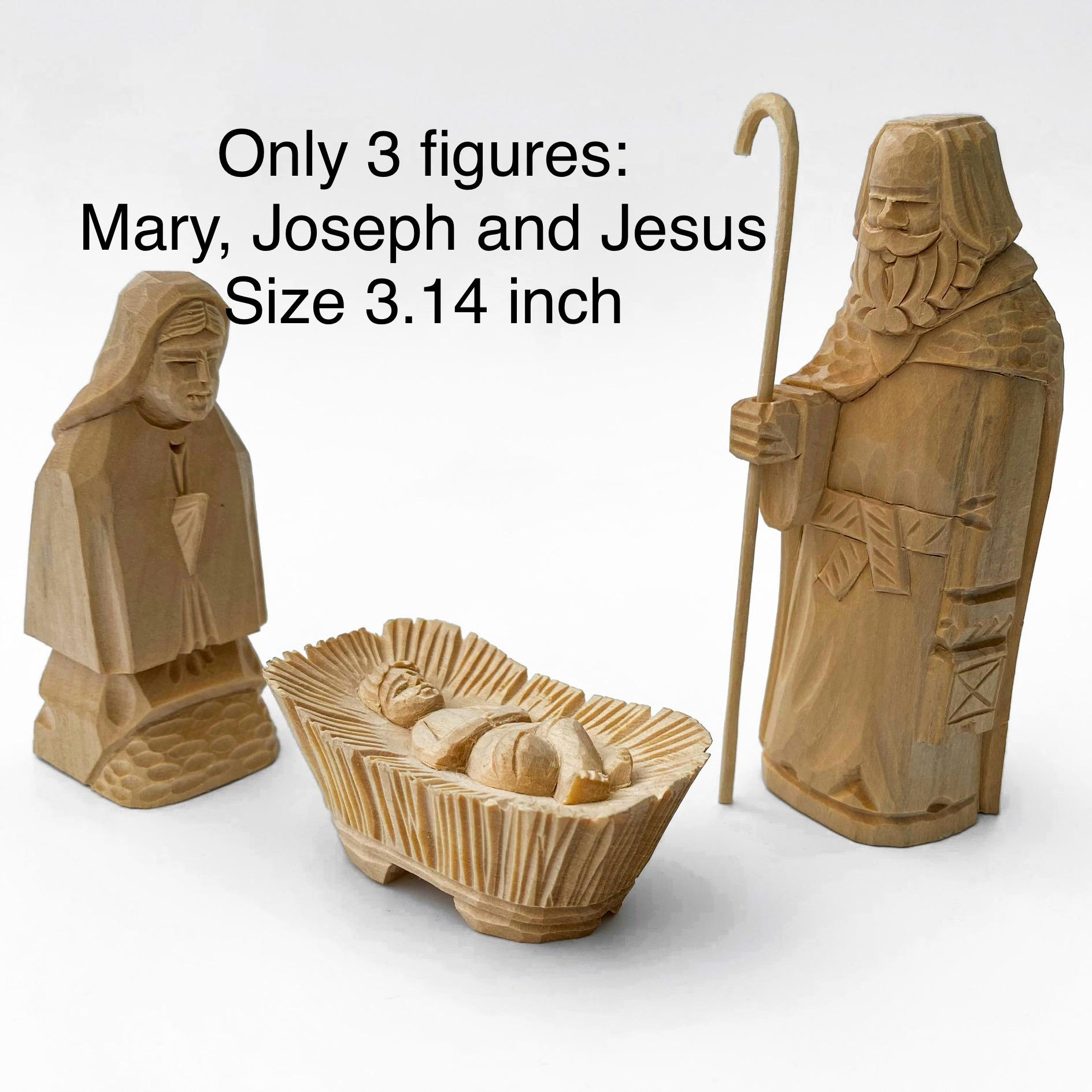 木製キリスト降誕セット 11個、キリスト降誕の置物、イエスの誕生