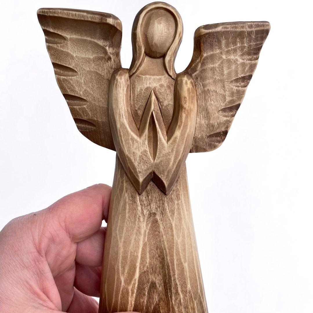 Wood Wall Angel, Carved Angel, Farmhouse Angel, Wood Angel Wall Decor, Angel Gift Ideas, Angel
