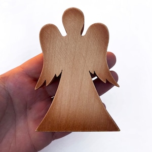 Small Wooden Angel, Angel Figurine for Tiered Tray Decor, Mini Angels Shelf Sitters, Rustic Angel, Cutout Angel for Craft Ideas