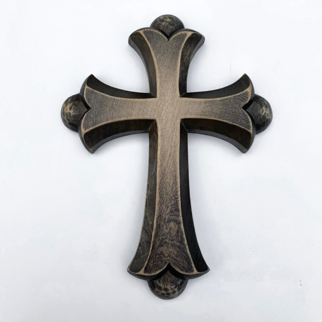 Black Wood Cross, Wall Crosses for Home, Decorative Crosses, Wood Cross
