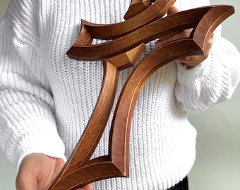 Unique Wooden Wall Cross, Cross for Church Gift Ideas, Prayer Cross, Crucifix Wall Decor, Christian Wall Cross, Modern Cross