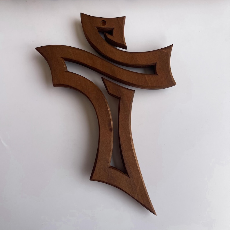 Croix murale en bois unique, croix pour idée cadeau église, croix de prière, crucifix décoration murale, croix murale chrétienne, croix moderne image 14