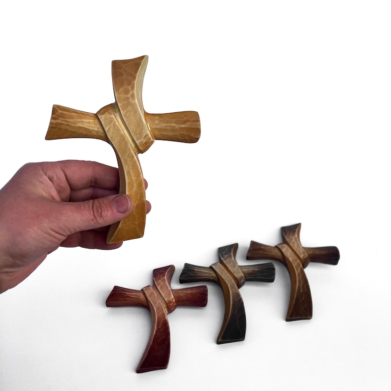 Wooden Carved Cross Crucifix Wall Art Rustic Cross Wall Etsy