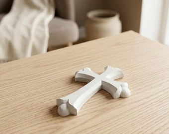 Crucifijo moderno de madera, cruz tallada a mano para pared, decoración ortodoxa colgante, cruces de madera grandes y pequeñas.