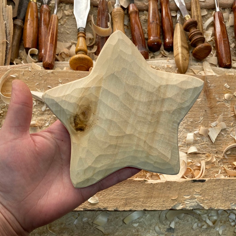 Unfinished Wooden Carved Stars, Rustic Star, Shelf Sitters Decor, Craft