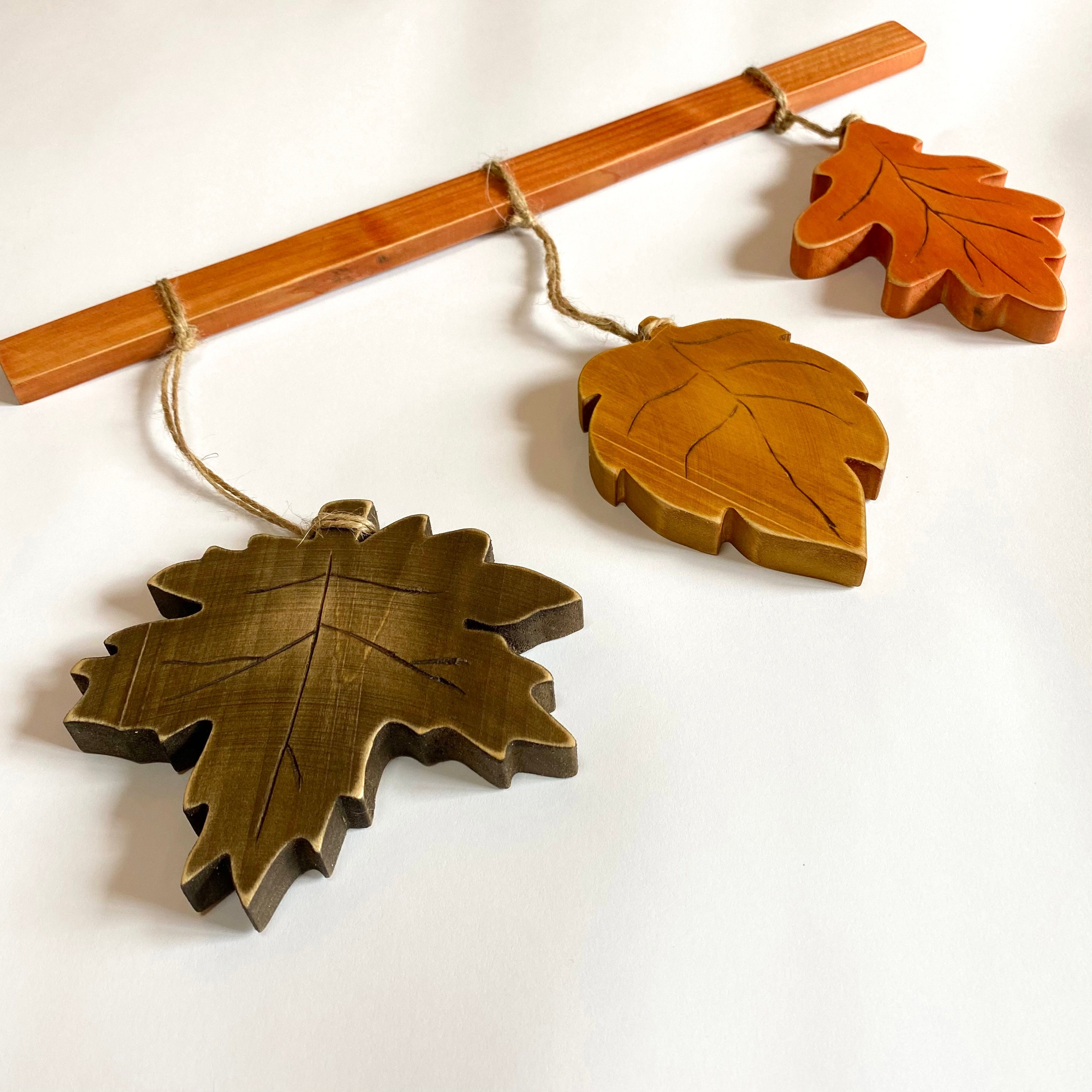 Holzblatt Set Herbst Deko Set Herbst Holz Dekor Holz Blatt Etsy