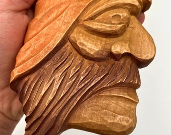 彫刻された木製の顔 - Etsy 日本