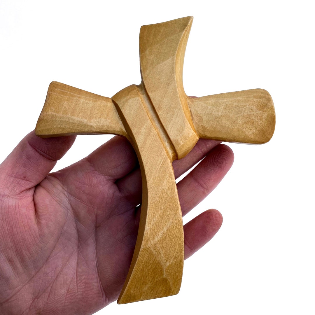 Wooden Carved Cross, Crucifix Wall Art, Rustic Cross Wall, Catholic