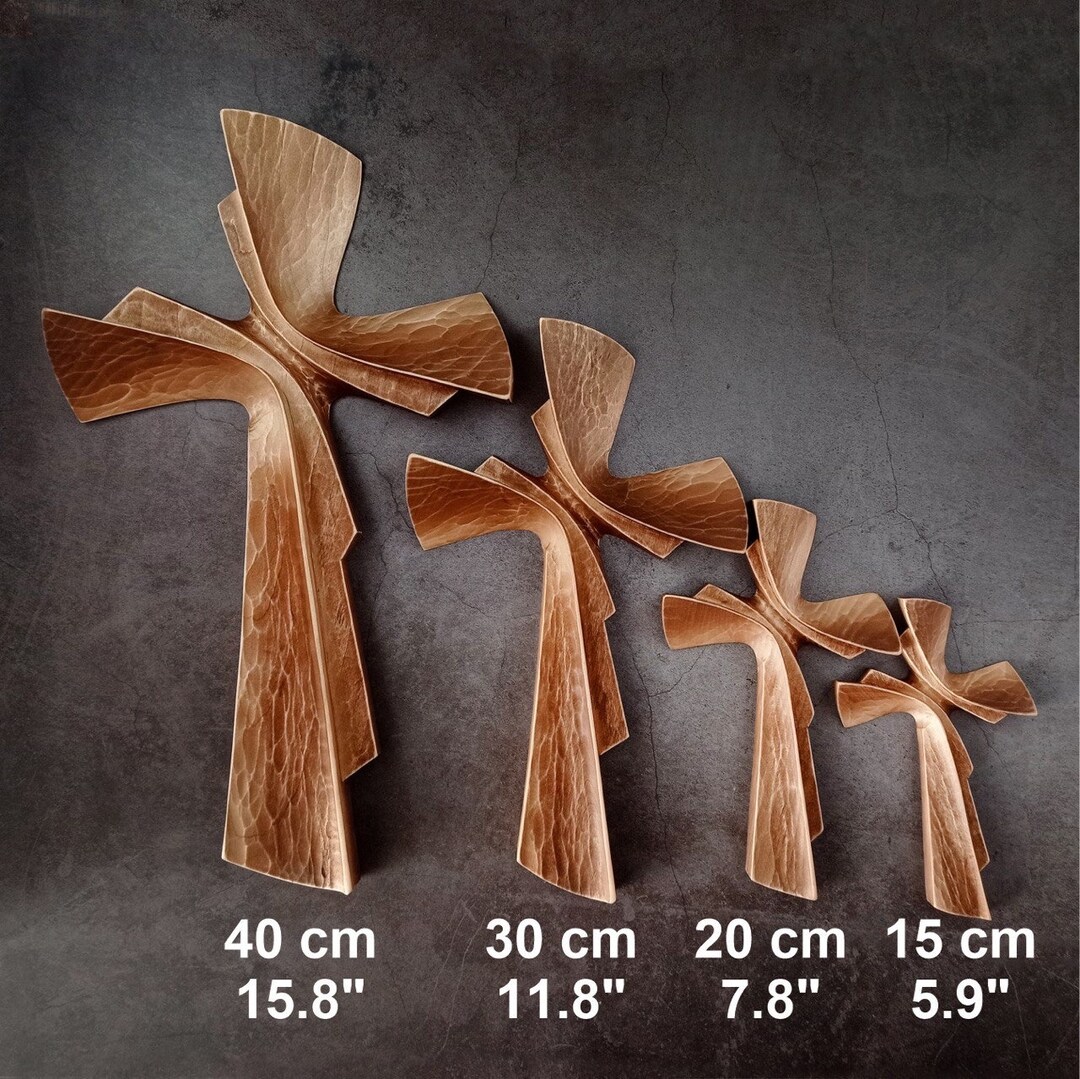 Wooden Cross for Wall, Large Wall Cross, Carved Cross, Hanging Cross