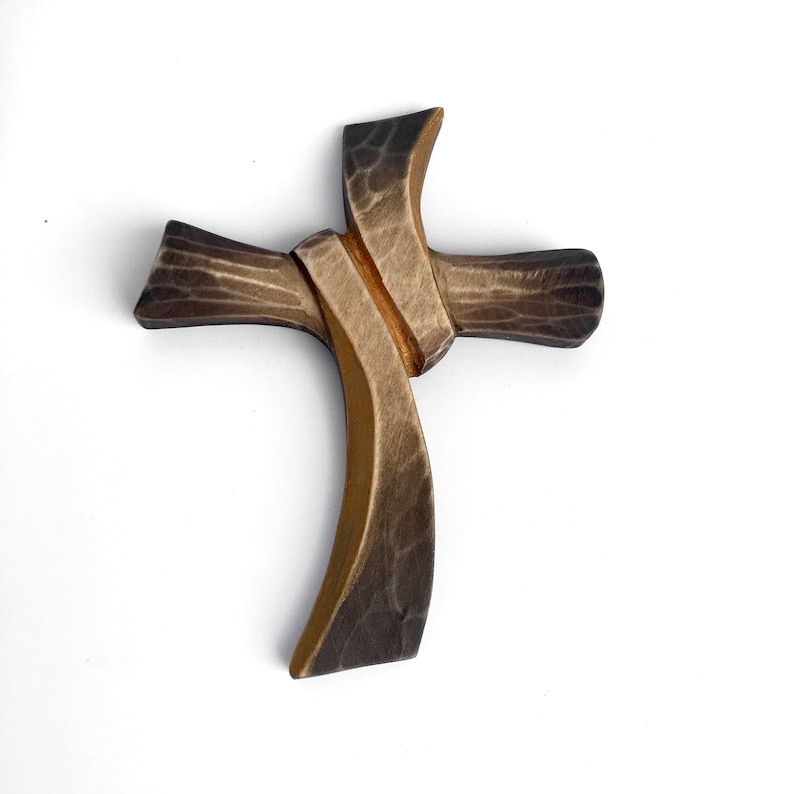 Wooden Carved Cross Crucifix Wall Art Rustic Cross Wall Etsy