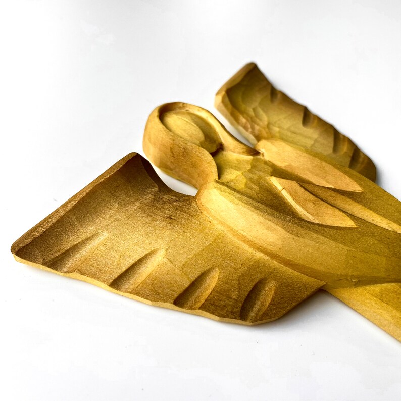 Wood Wall Angel Carved Angel Farmhouse Angel Wood Angel Etsy