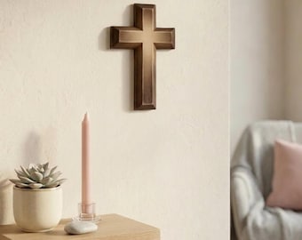 Hand Carved Religious Cross, Simple Wood Cross, Housewarming Gift, Christian Home Decor, Wall Hanging Crosses