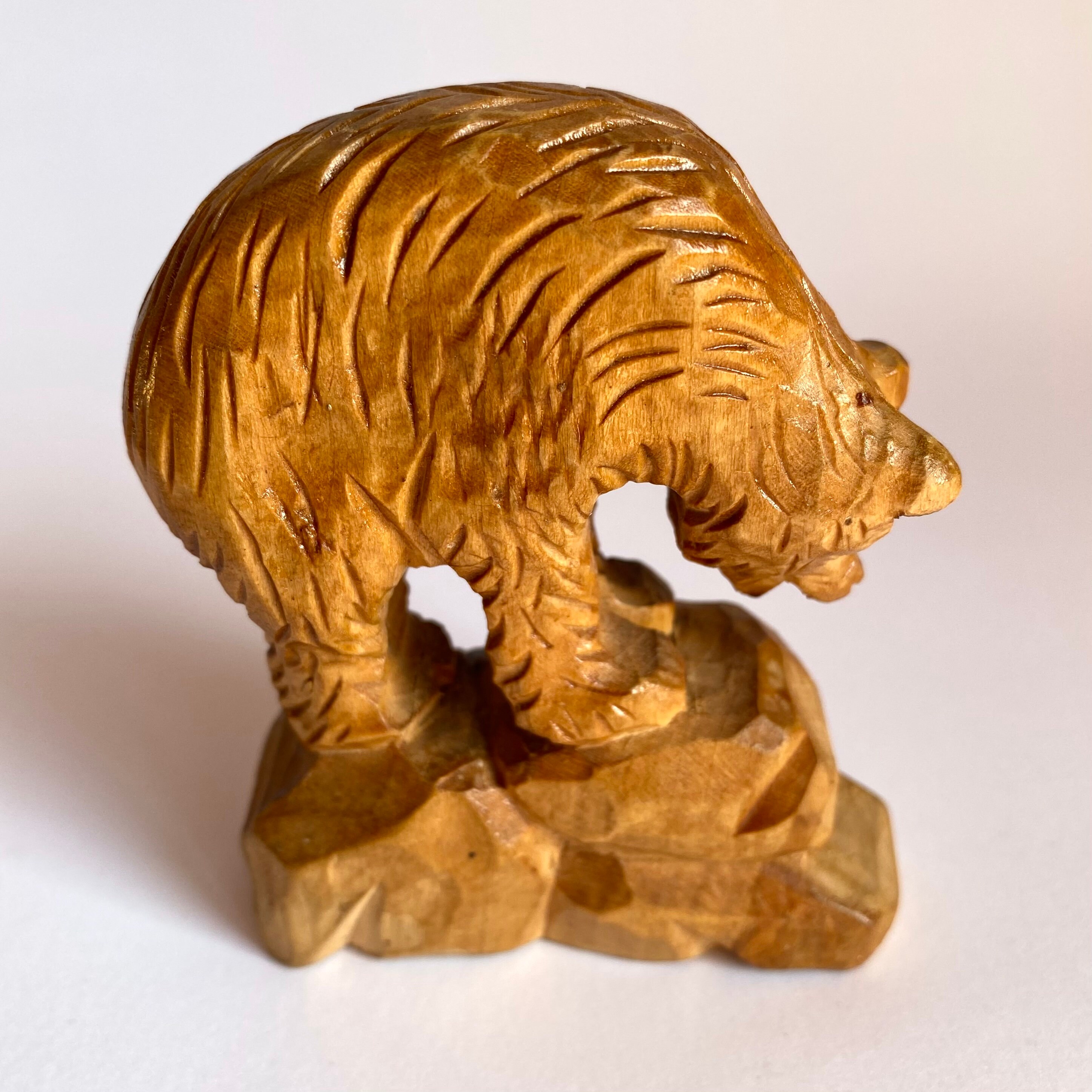 Carved bear Bear on stands Wooden bear decor Carved bear Etsy