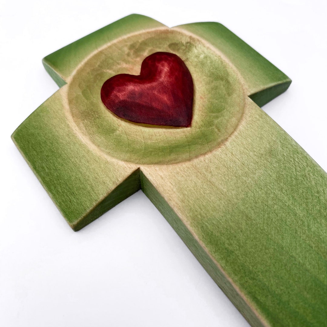 Heart Wall Cross, Large Wall Cross, Decorative Crosses, Catholic