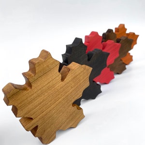 Holzblätter Ausschnitt, Blatt-Set, rustikale Holz Ahornblatt-Dekor-Kunst, Holztisch Standing Decor, handgemaltes Blatt personalisiertes Geschenk