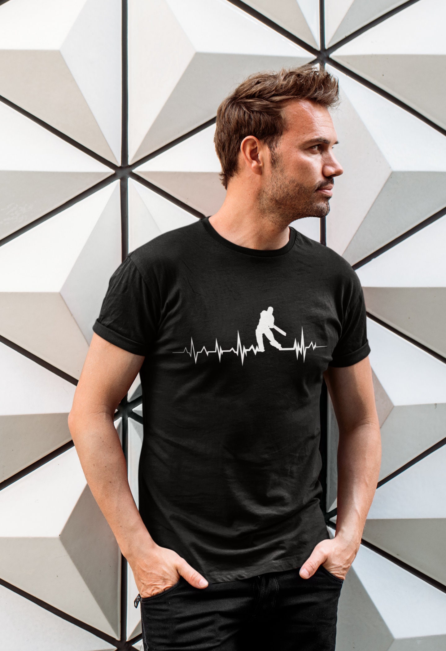 Cricket Heartbeat Shirt Player Tee Gift 