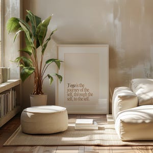 Yoga Poster, Bedeutung von Yoga, spirituelle Wandkunst, Achtsamkeit Deko, Geschenkidee für Yogis, Sanskrit, Yoga Studio Deko, minimalistisch