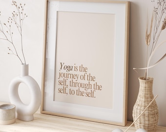 Yoga Poster – Meaning of Yoga, Spiritual Art, Mindfulness Decor, Inspiration for Yogis, Yoga Studio Decor, minimal art, yoga quote, interior