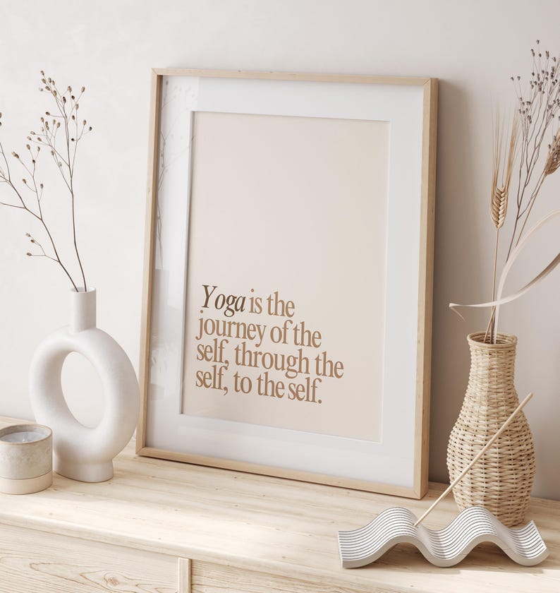 Yoga Poster, Bedeutung von Yoga, spirituelle Wandkunst, Achtsamkeit Deko, Geschenkidee für Yogis, Sanskrit, Yoga Studio Deko, minimalistisch