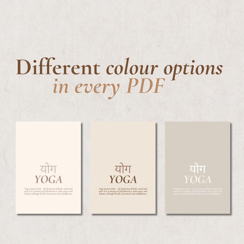 Yoga Poster, Bedeutung von Yoga, spirituelle Wandkunst, Achtsamkeit Deko, Geschenkidee für Yogis, Sanskrit, Yoga Studio Deko, minimalistisch
