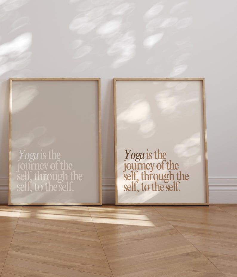 Yoga Poster, Bedeutung von Yoga, spirituelle Wandkunst, Achtsamkeit Deko, Geschenkidee für Yogis, Sanskrit, Yoga Studio Deko, minimalistisch