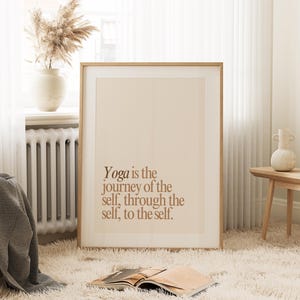Yoga Poster, Bedeutung von Yoga, spirituelle Wandkunst, Achtsamkeit Deko, Geschenkidee für Yogis, Sanskrit, Yoga Studio Deko, minimalistisch