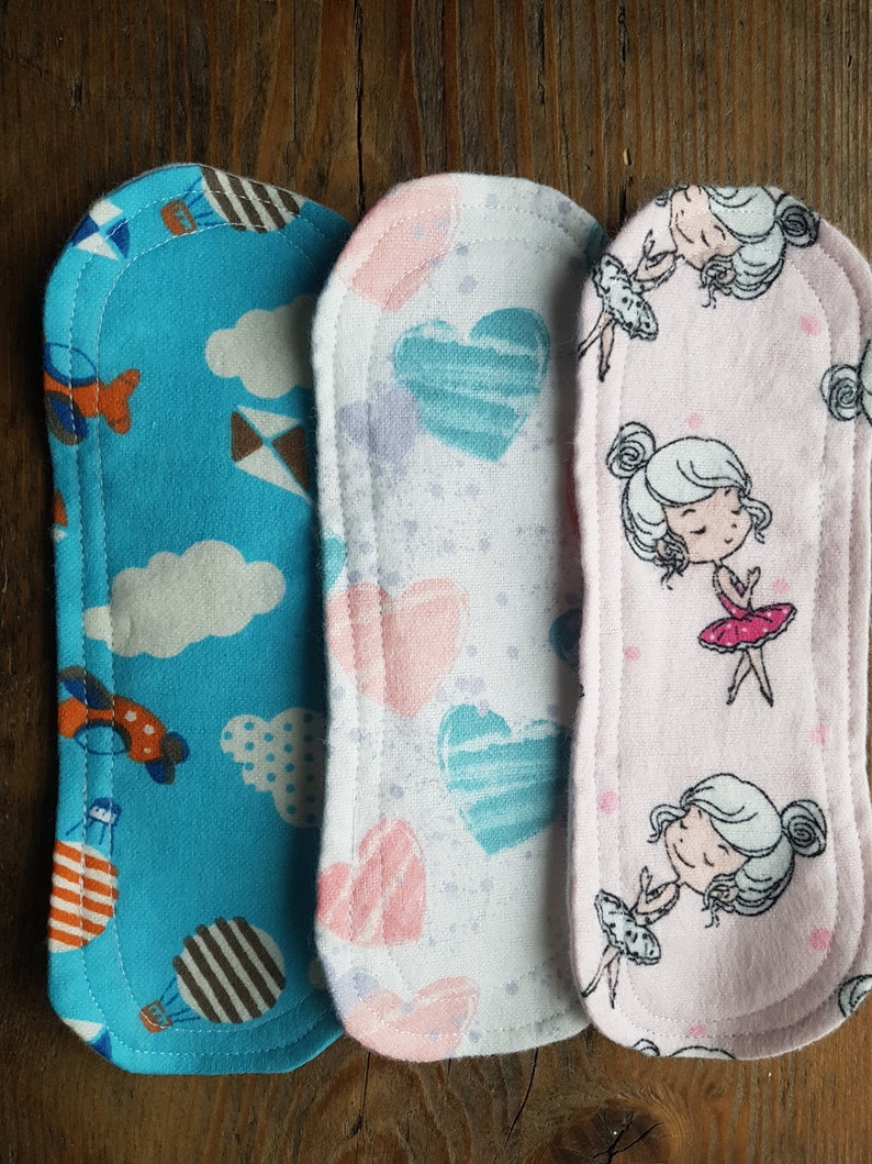 Reusable Washable Panty Liners Cotton Teen Fun Range Etsy