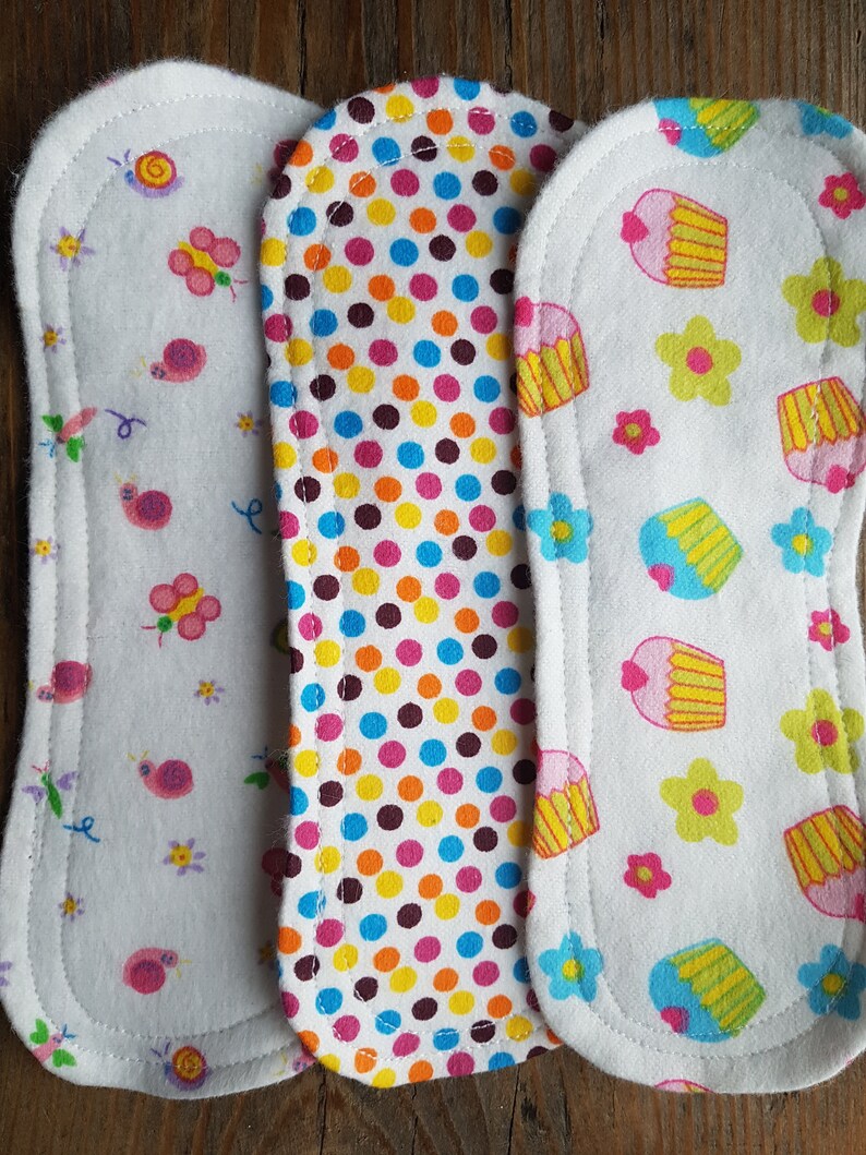 Reusable Washable Panty Liners Cotton Teen Fun Range Etsy