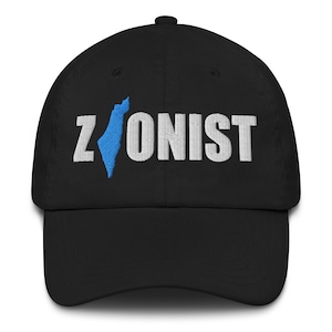 Geborduurde baseballpet ZIONISTISCHE kaart van Israël Heilige Land - Dad Hat