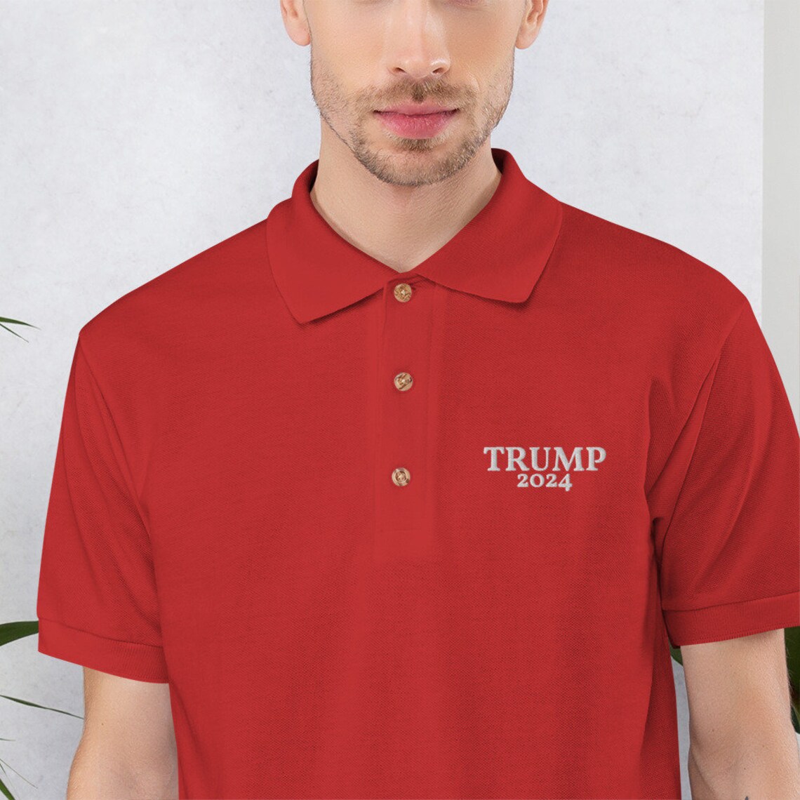 TRUMP 2024 Embroidered Polo Shirt Etsy