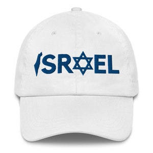 ISRAEL Karte des Heiligen Landes Jüdischer Davidstern Bestickte Baseballkappe - Dad Hat