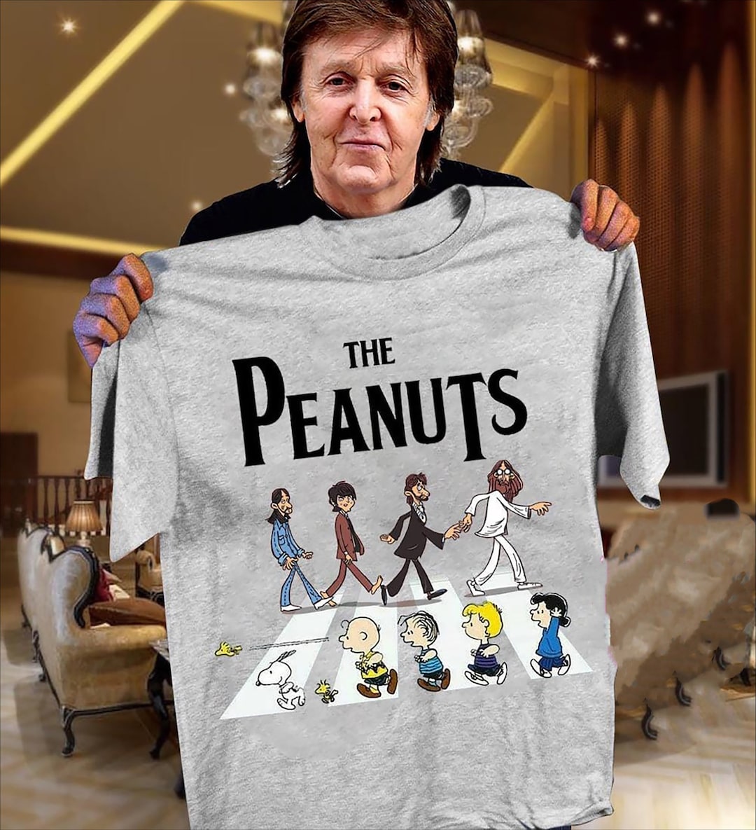 The Peanuts Abbey Road Shirt the Peanuts the Beatles Inspired Etsy