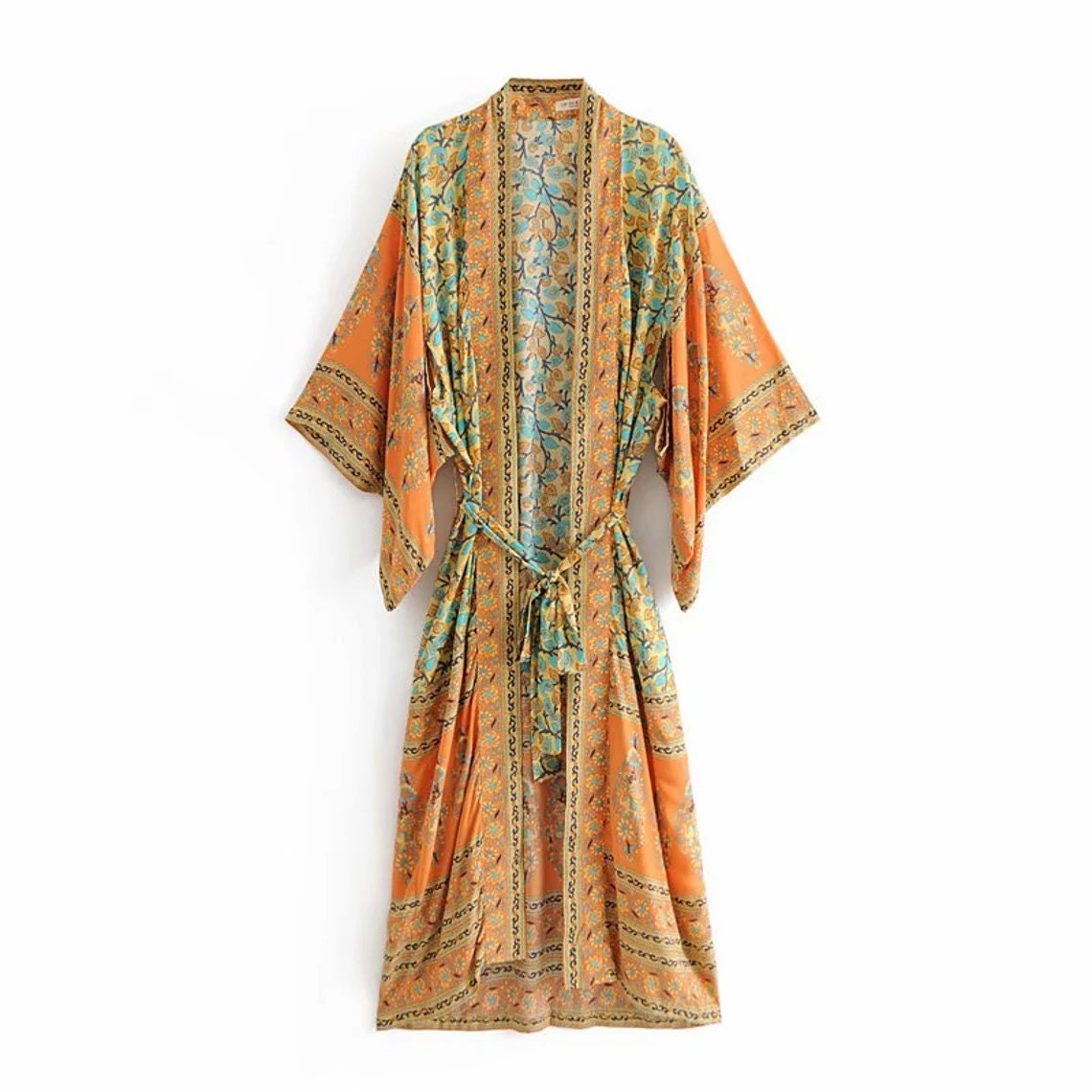 Bohemian Kimono Coat Jacket Cardigan Hippie Vintage - Etsy