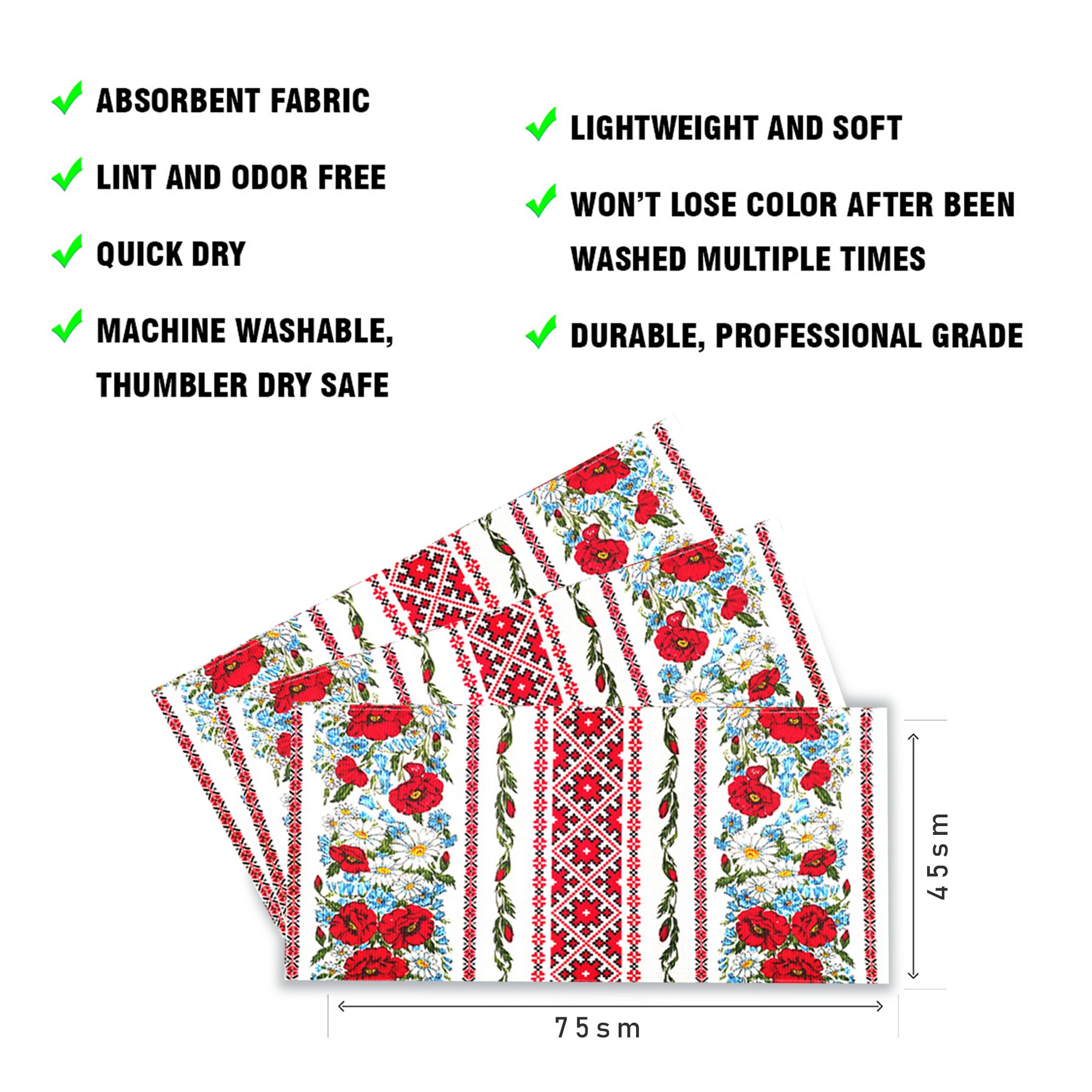 Toallas de cocina florales toallas de plato de mano de 3 con | Etsy