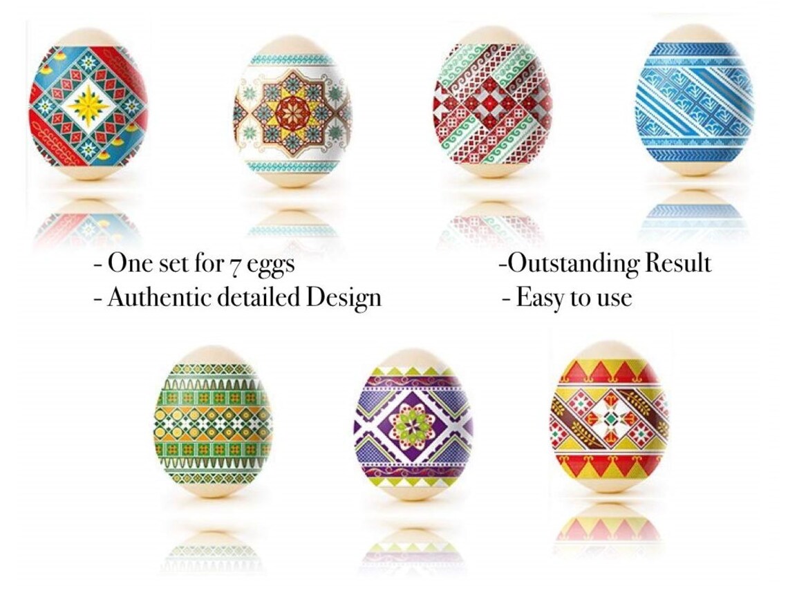 Easter eggs shrink wrap sleeves for 7 traditional ukrainian Etsy