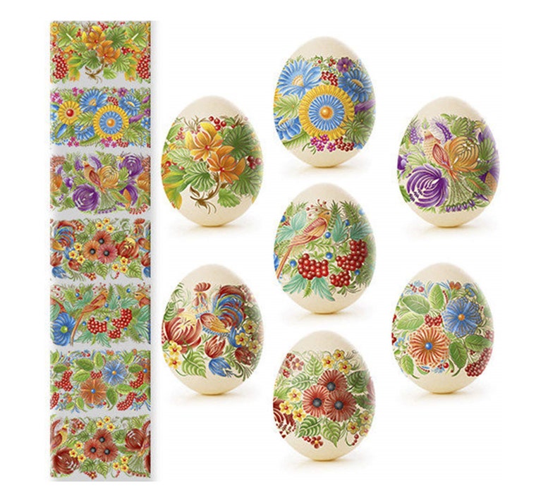 Easter Eggs Shrink Wrap Sleeves for 7 Ukrainian Petrukivka Etsy